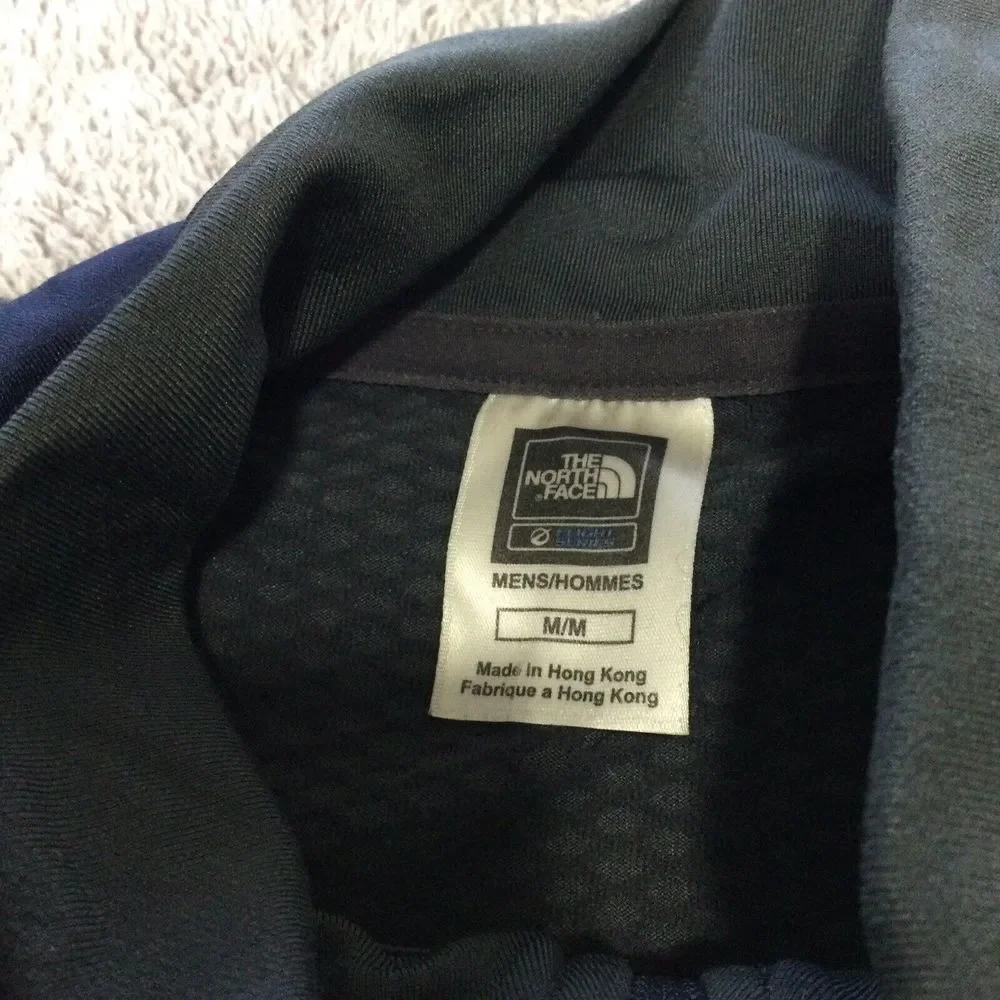 North Face Long‎ Sleeve 1/4 Zip Pullover Mens M Flight Series VaporWick Blue